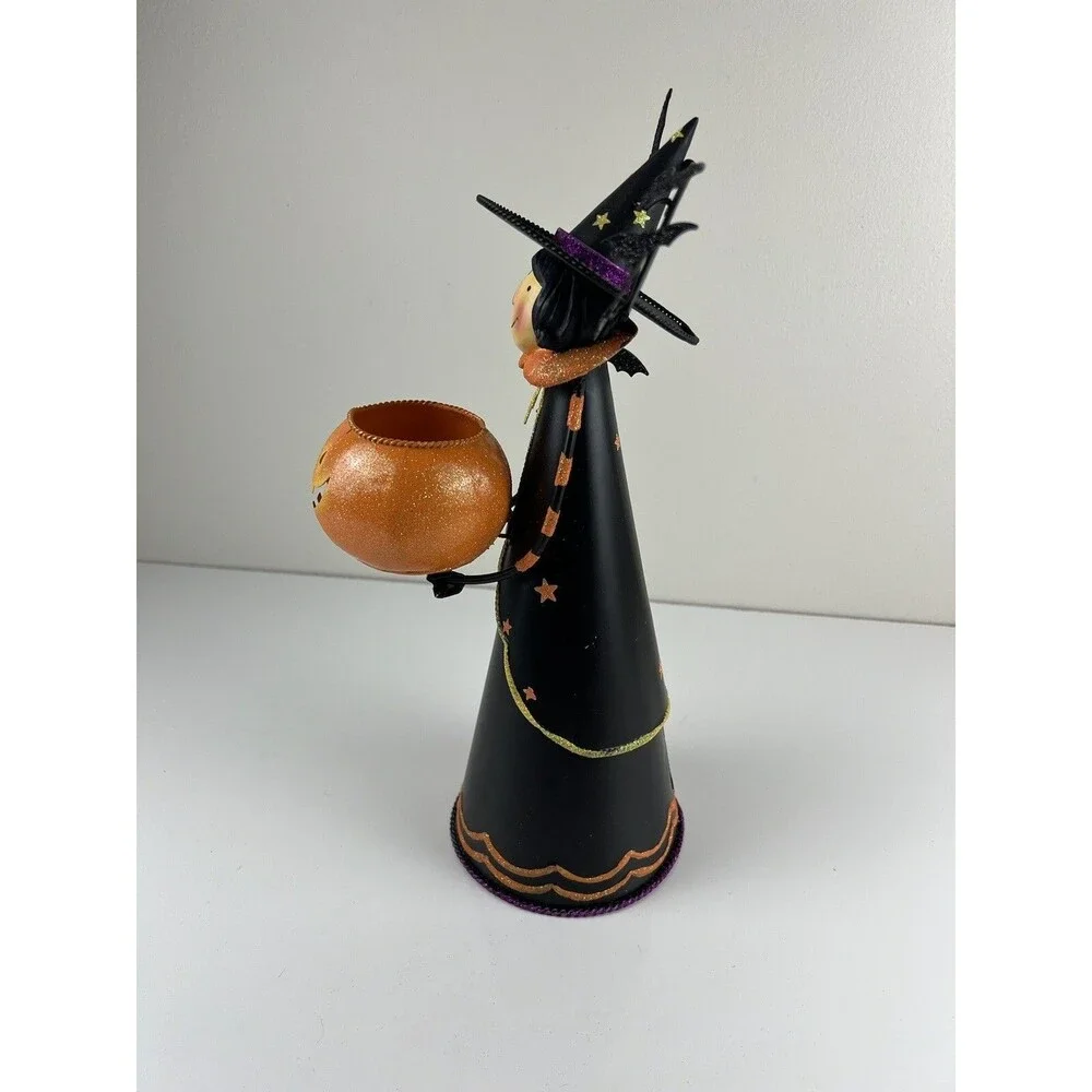 PartyLite Abracadabra Witch Halloween Candle Tealight Holder Bats Retired